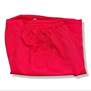 all red mesh shorts